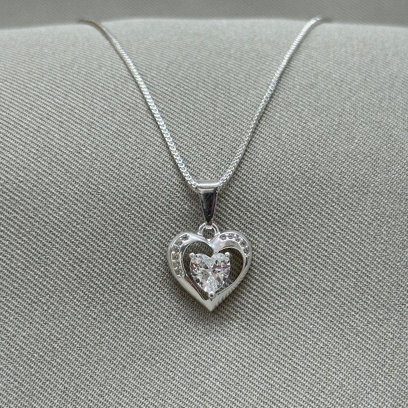 COLAR CORAÇÃO COM ZIRCONIA