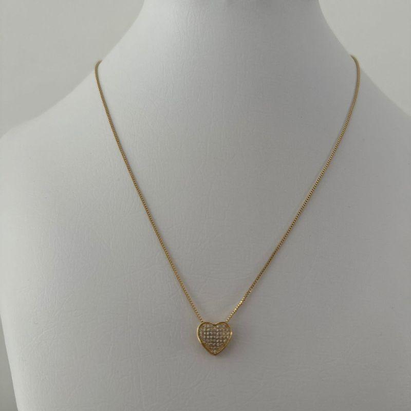 COLAR CORAÇÃO CRAVEJADO