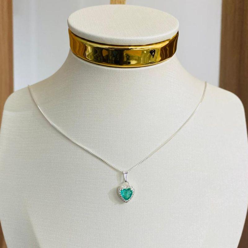 COLAR CORAÇÃO CRAVEJADO