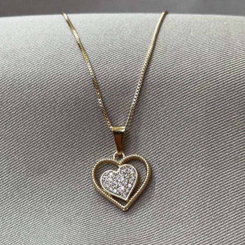 COLAR CORAÇÃO DUPLO