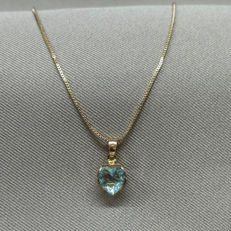 COLAR CORAÇÃO ZIRCONIA ACQUA 6MM