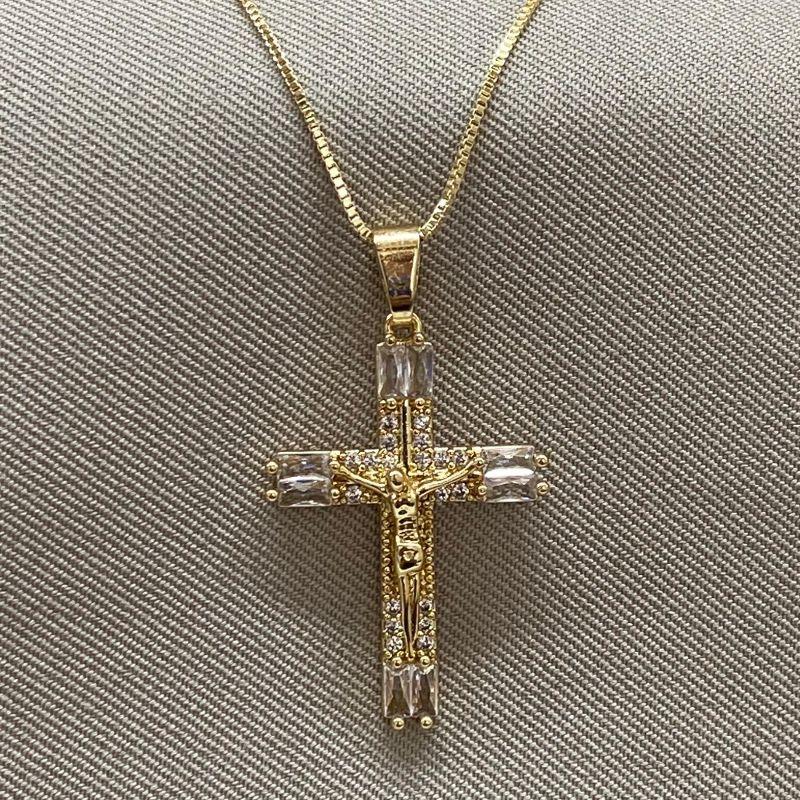 COLAR CRUZ CRAVEJADA