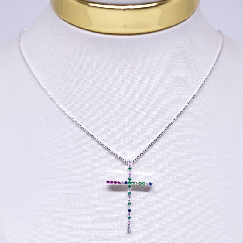 COLAR CRUZ CRAVEJADA COLORS