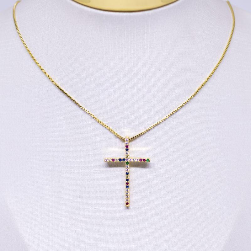 COLAR CRUZ CRAVEJADA COLORS