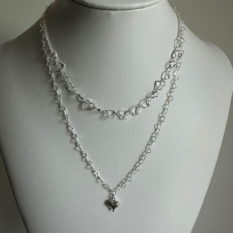 COLAR  DUPLO CORAÇÕES