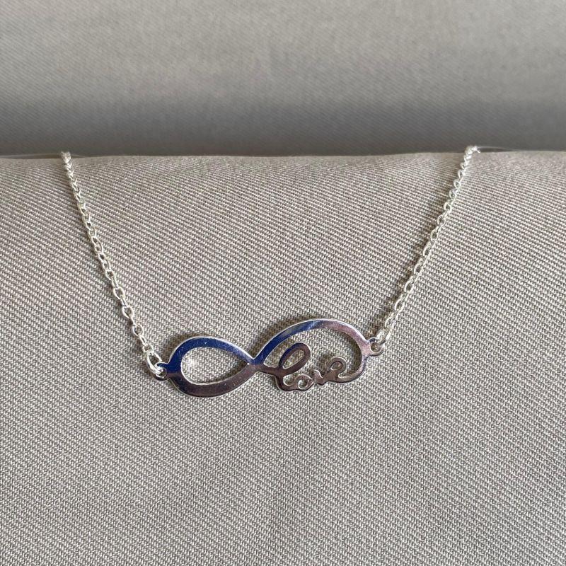 COLAR ELO CADEADO E PINGENTE LOVE INFINITO