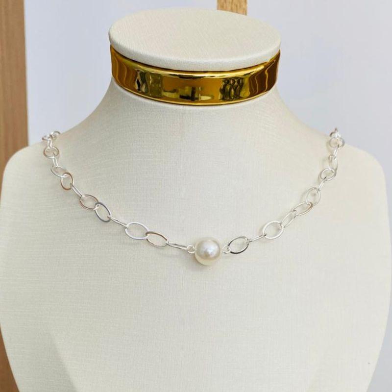 COLAR ELOS COM PEROLA