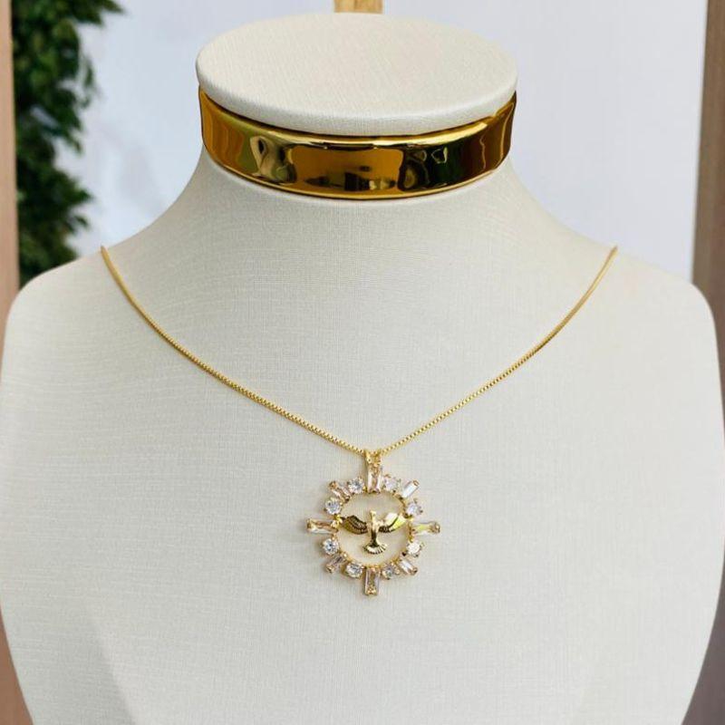 COLAR ESPIRITO SANTO CRAVEJADO