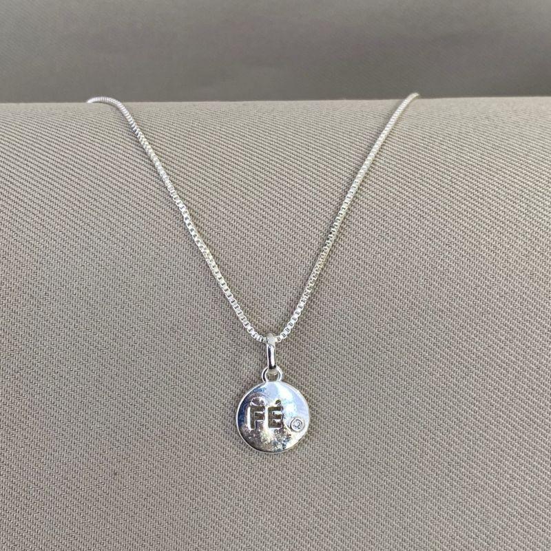 COLAR FÉ COM UMA ZIRCONIA