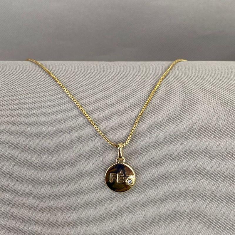 COLAR FÉ COM UMA ZIRCONIA