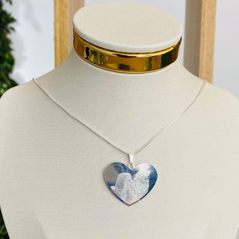 COLAR FOTOGRAVAÇÃO CORAÇÃO