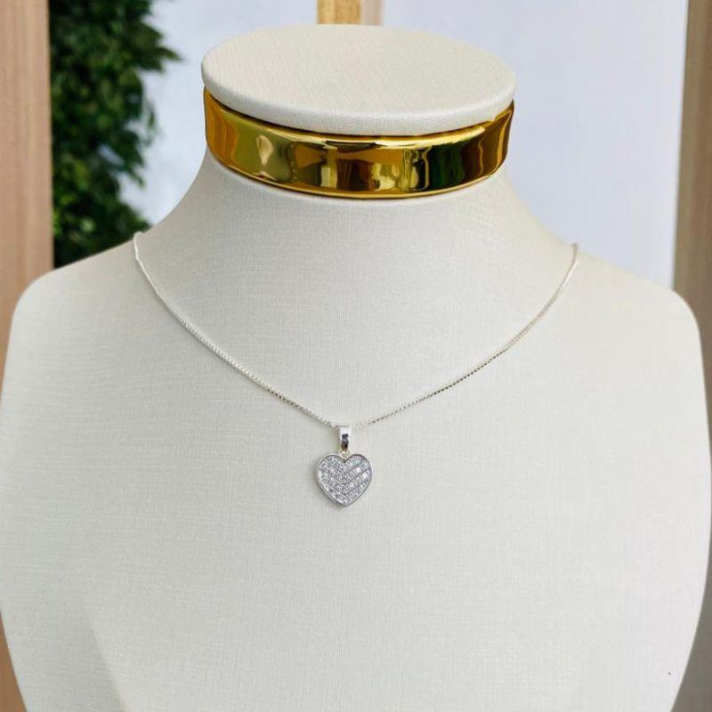 COLAR INFANTIL CORAÇÃO CRAVEJADO