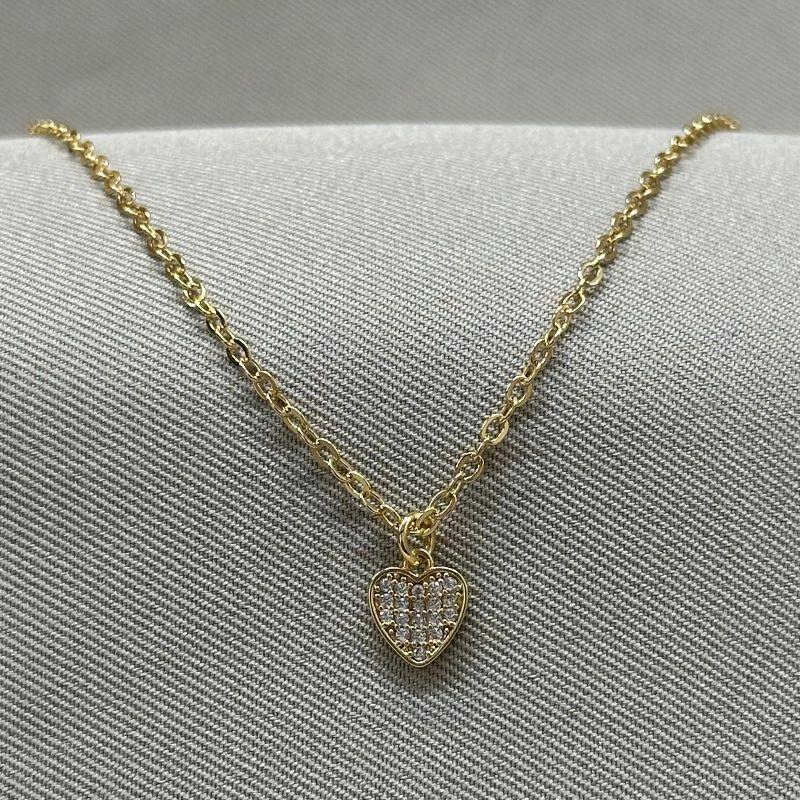 COLAR INFANTIL CORAÇÃO CRAVEJADO