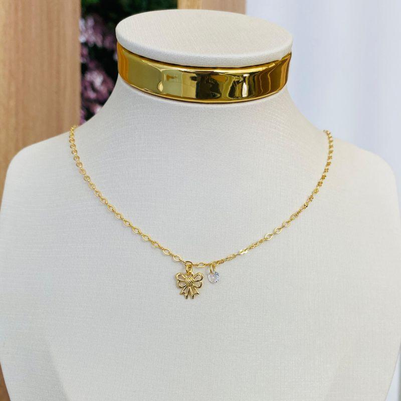 COLAR INFANTIL LACINHO COM ZIRCONIA