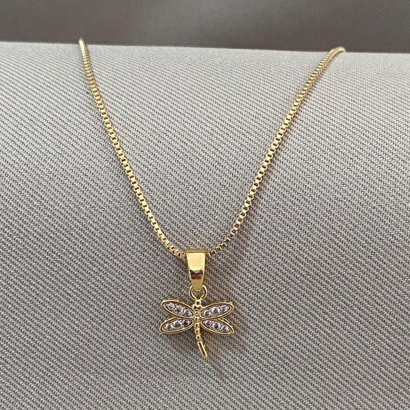 COLAR INFANTIL LIBÉLULA CRAVEJADA