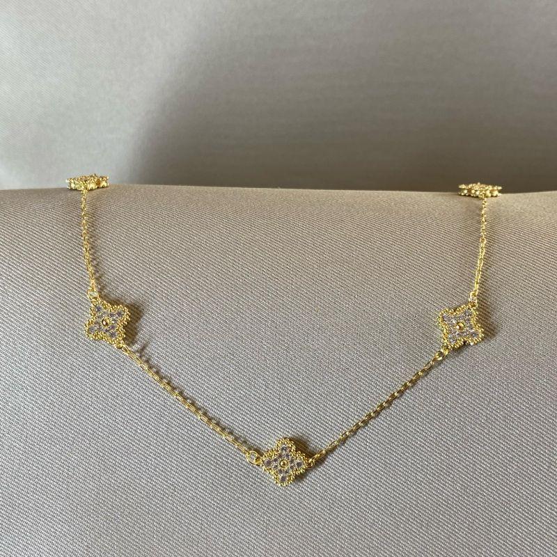 COLAR LONGO TREVO CRAVEJADO