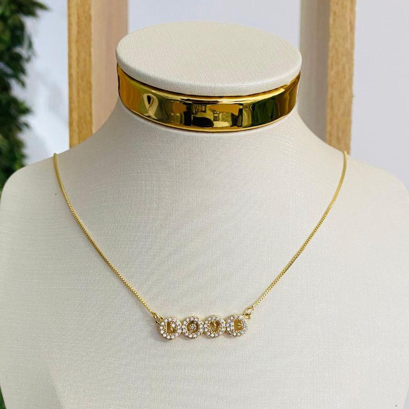 COLAR LOVE CRAVEJADO