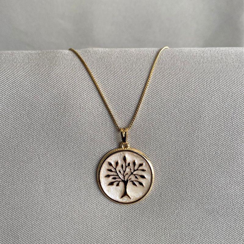 COLAR MANDALA MADRE PEROLA ARVORE DA VIDA