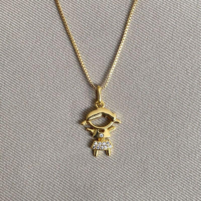 COLAR MENINA COM ZIRCONIA
