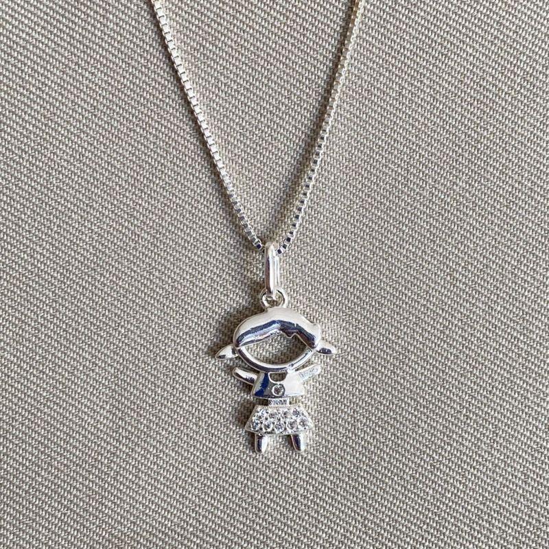 COLAR MENINA COM ZIRCONIA