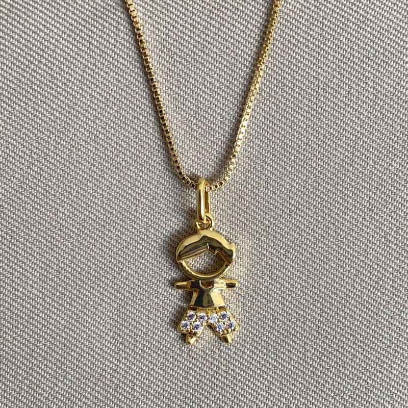 COLAR MENINO COM ZIRCONIA