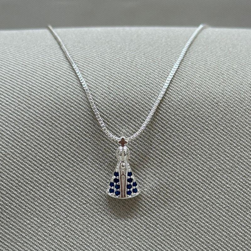 COLAR N SENHORA CRAVEJADA AZUL