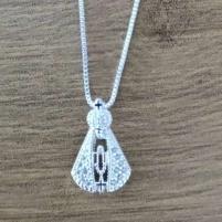 COLAR NOSSA SENHORA APARECIDA CRAVEJADA CRISTAL
