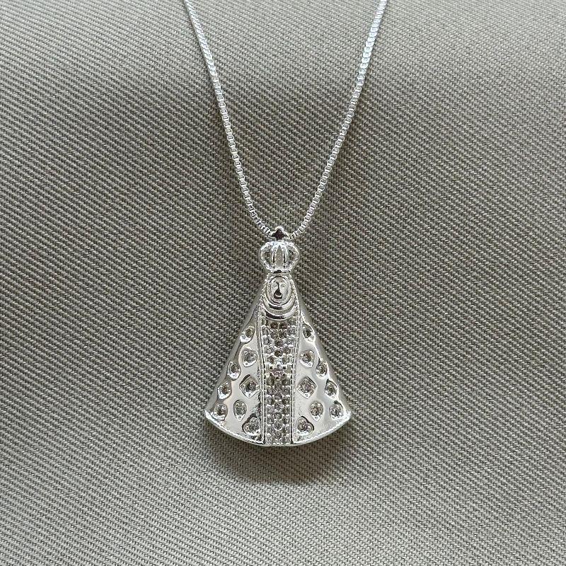 COLAR NOSSA SENHORA ZIRCONIAS