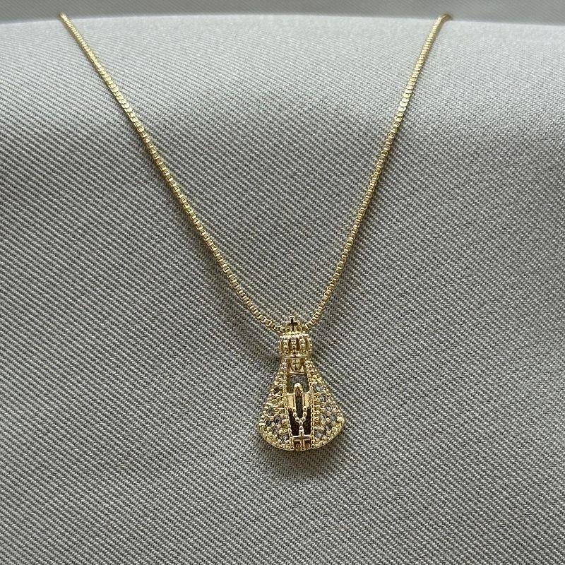 COLAR NOSSA SENHORA ZIRCONIAS