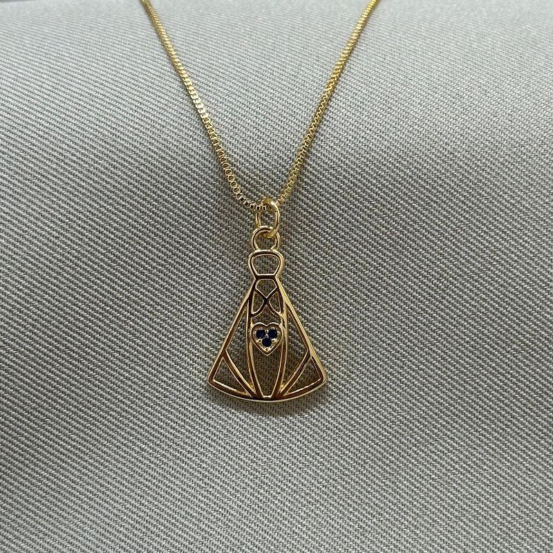 COLAR NS SENHORA VAZADO CARAÇÃO ZIRCONIA