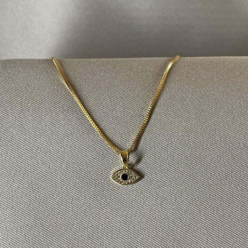 COLAR OLHO GREGO CRAVEJADO