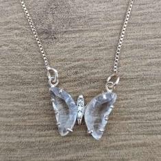 COLAR PING BORBOLETA ZIRCONIA