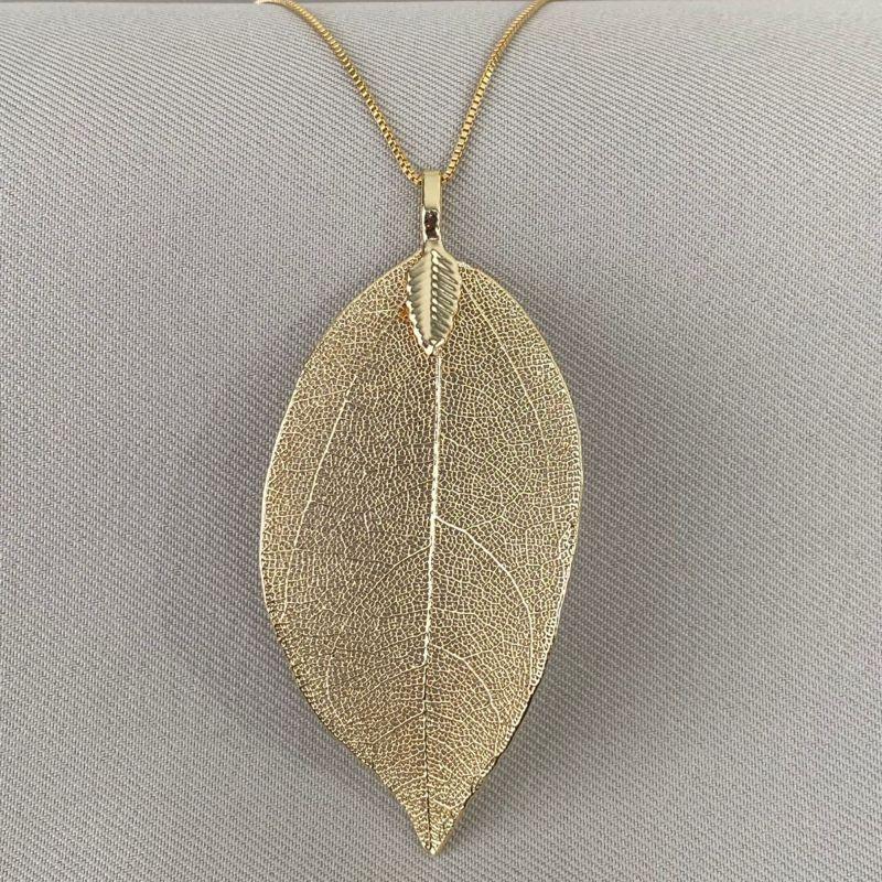 COLAR PINGENTE FOLHA NATURAL