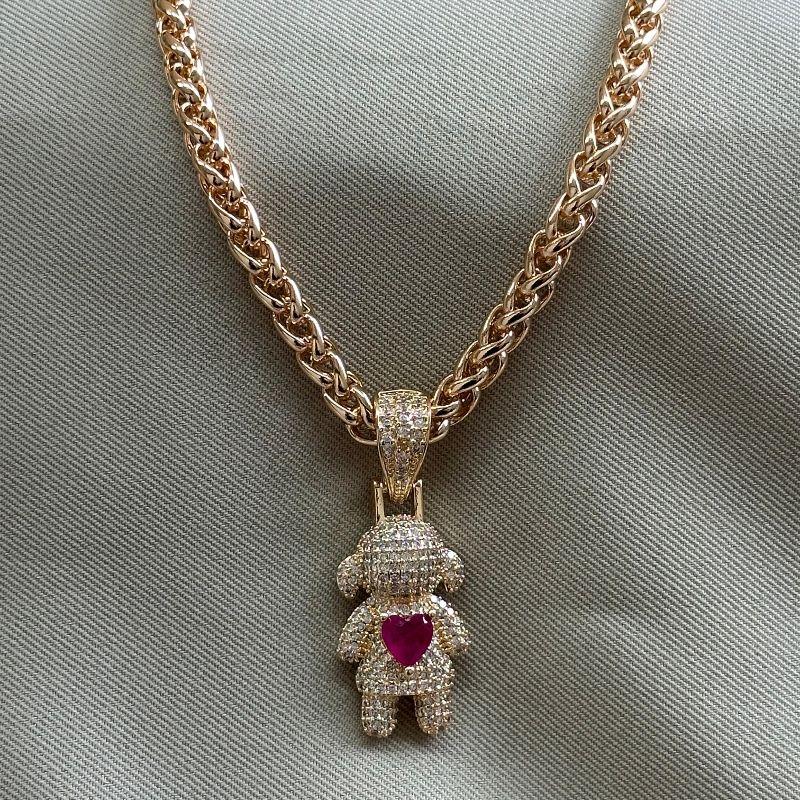 COLAR PINGENTE MENINO CRAVEJADO