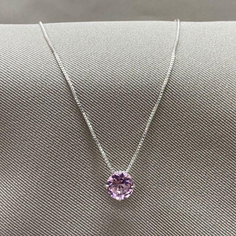 COLAR PONTO DE LUZ ROSA