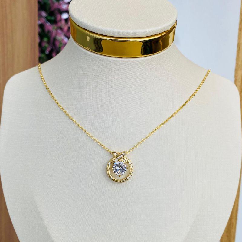 COLAR REDONDO COM ZIRCONIA
