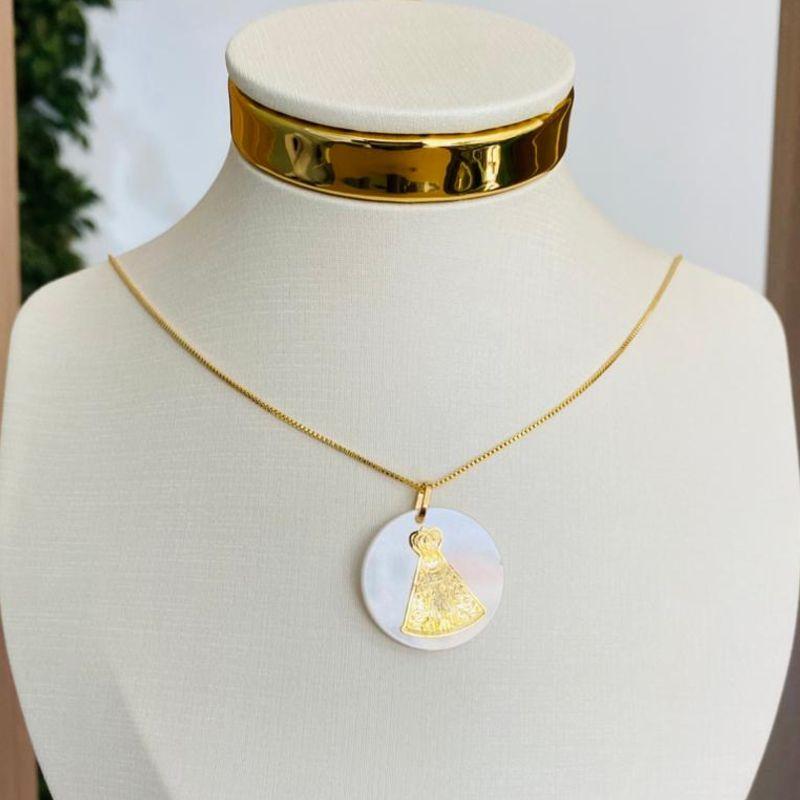 COLAR REDONDO MADRE PEROLA N.S APARECIDA