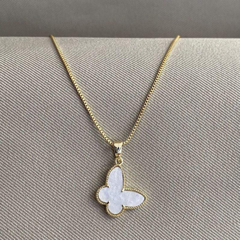 COLAR VENEZIANA BORBOLETA MADRE PEROLA