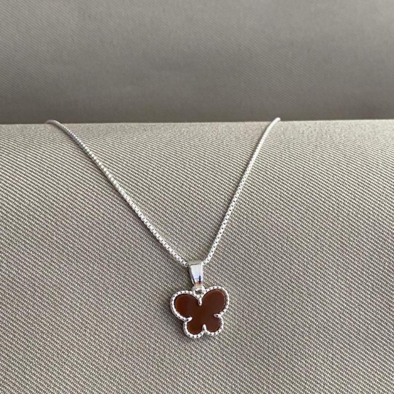 COLAR VENEZIANA BORBOLETA MARROM