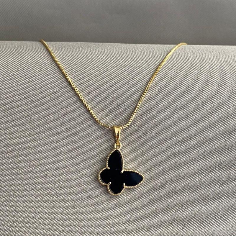 COLAR VENEZIANA BORBOLETA PRETA