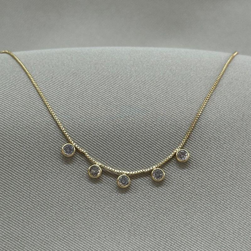 COLAR ZIRCONIAS PENDURADAS