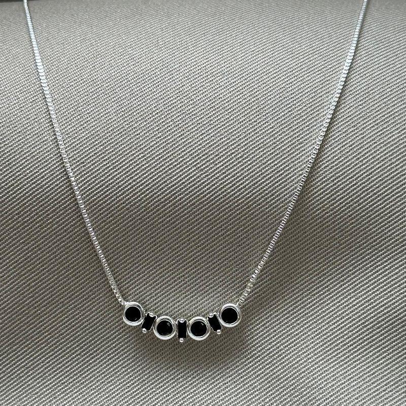 COLAR ZIRCONIAS PRETAS