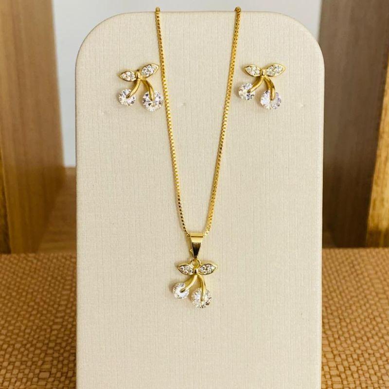 CONJUNTO CEREJA ZIRCONIA