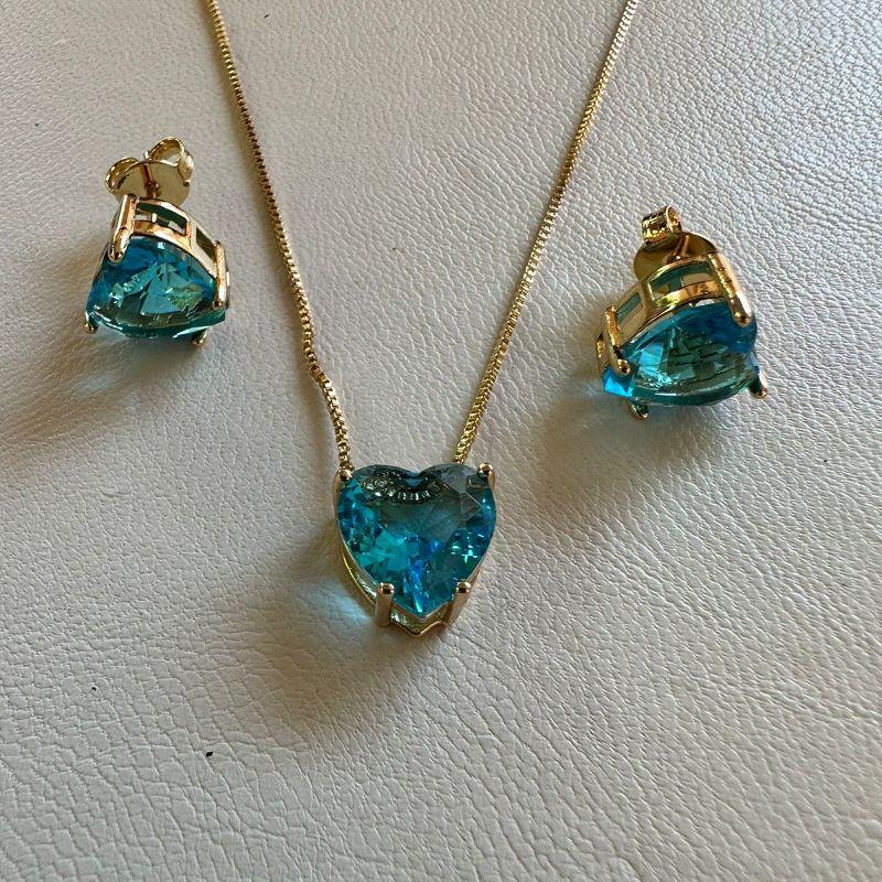 CONJUNTO CORAÇÃO AQUA