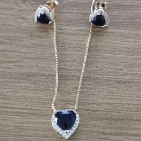 CONJUNTO CORAÇÃO COM MICRO ZIRCONIA