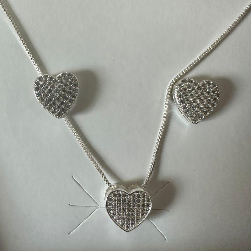 CONJUNTO CORAÇÃO CRAVEJADO