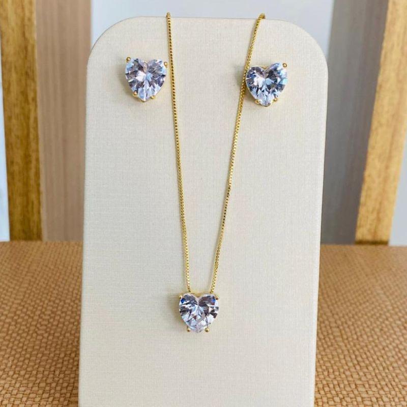 CONJUNTO CORAÇÃO CRISTAL