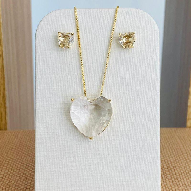 CONJUNTO CORAÇÃO CRISTAL G