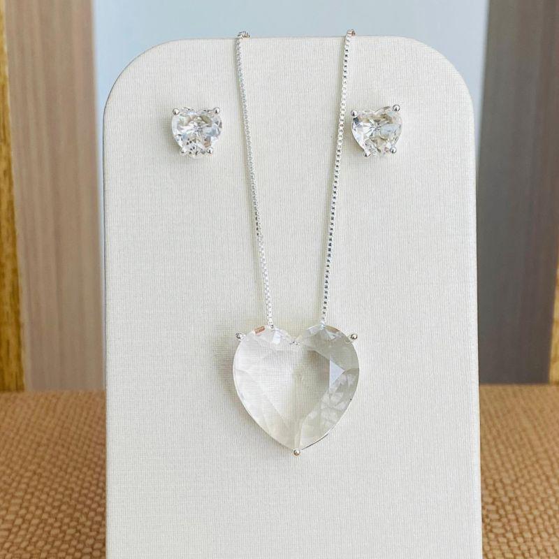 CONJUNTO CORAÇÃO CRISTAL G