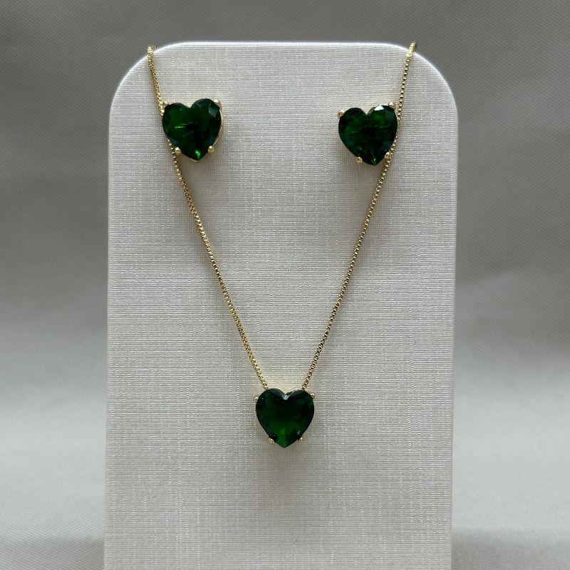 CONJUNTO CORAÇÃO ESMERALDA